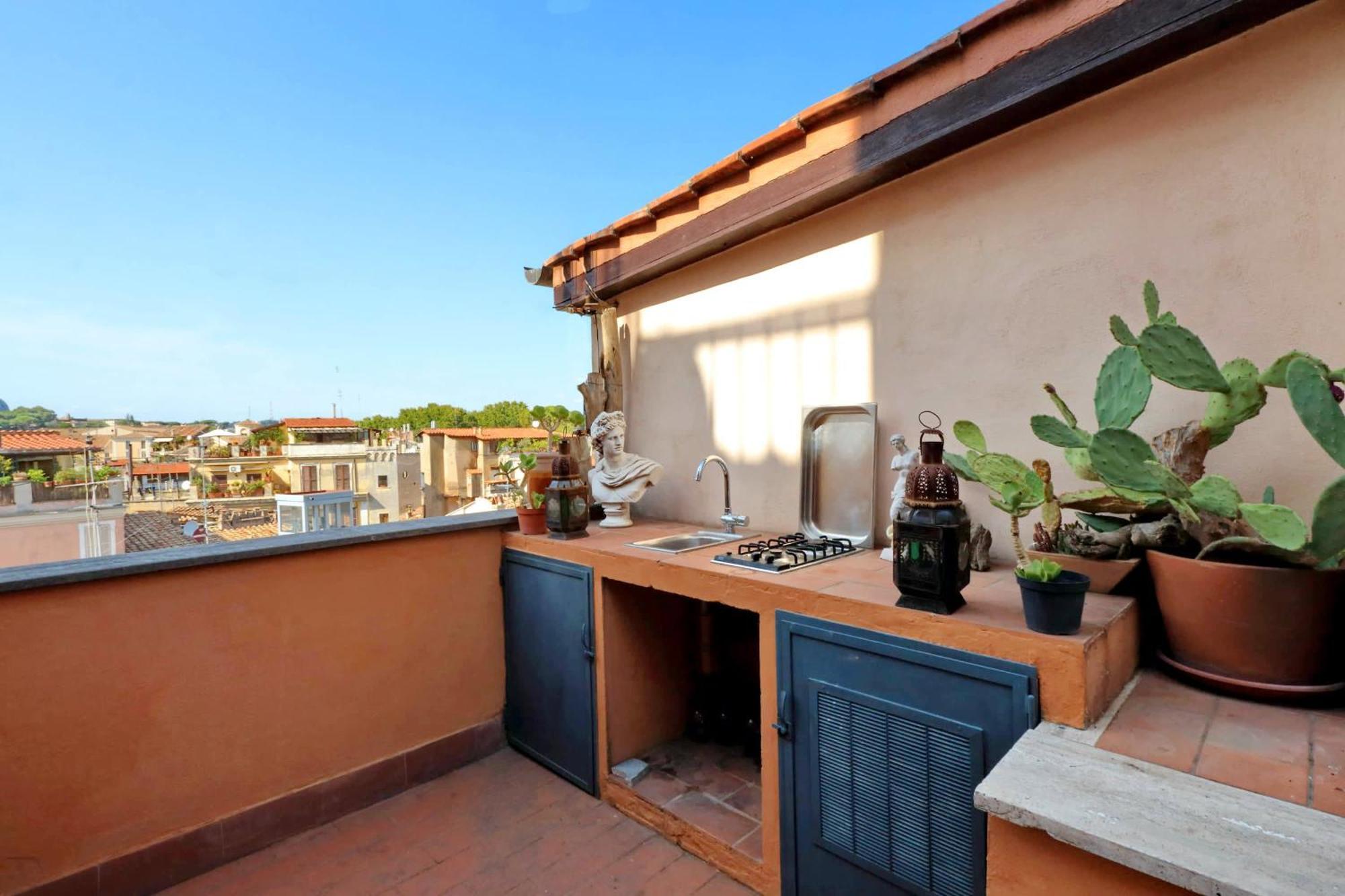 Ferienwohnung Vicolo Del Cinque Penthouse | Romeloft Exterior foto